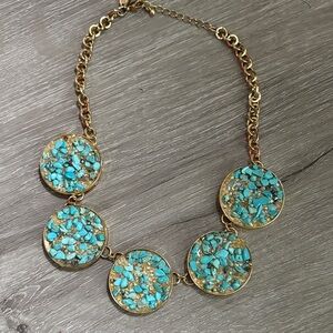 Turquoise and Gold Necklace